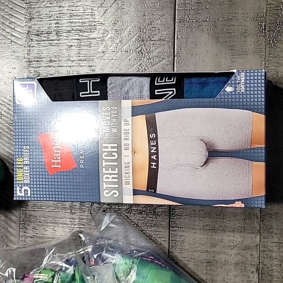 Hanes Other - Men's Hanes 5 Long Leg Tagless Cotton Boxer Briefs Assorted Colors Size 2XL NWT